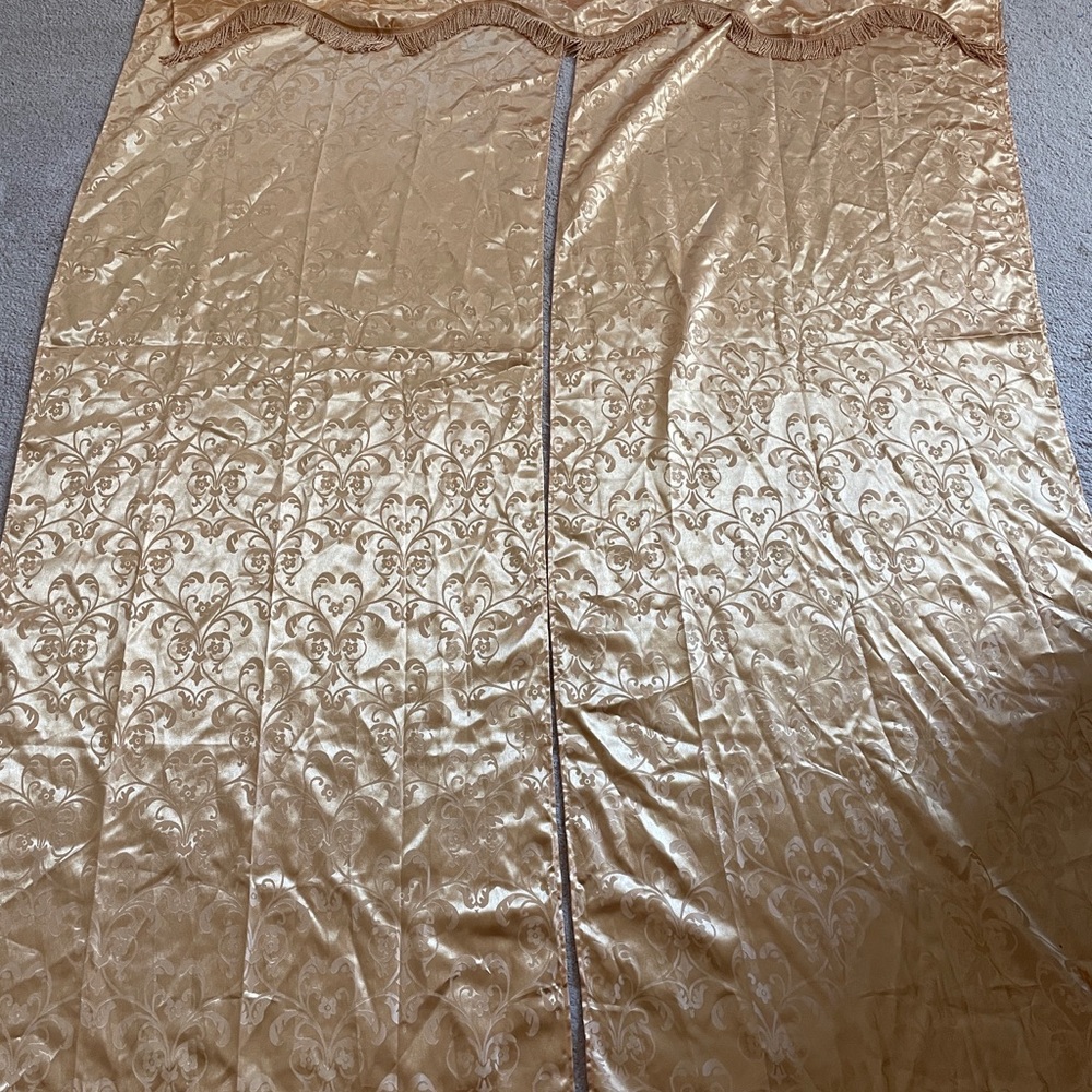 Curtains Satin Jacquard - Gold